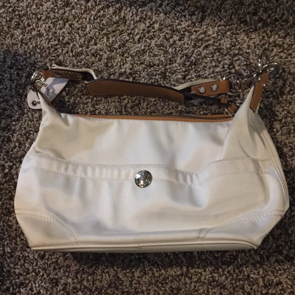 Coach! Small white and yellow purse.